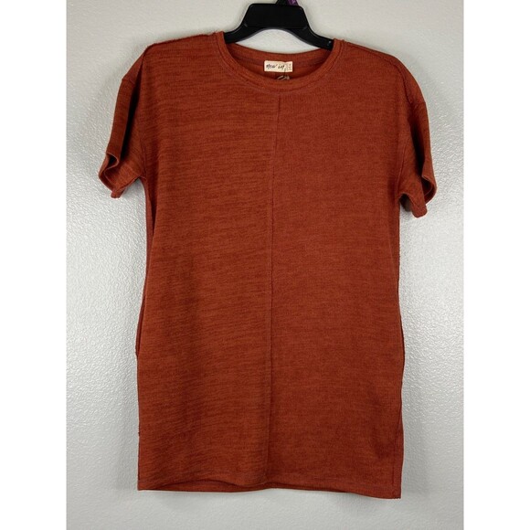 New In Collection Women Small Shirt Dress Burnt Orange Short Sleeve NWT - Picture 1 of 8